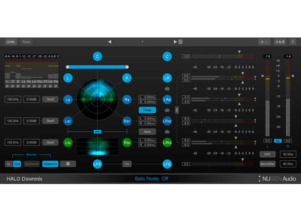 Nugen Audio Halo Downmix Stereo to 5.1 / 7.1 Upmix plug­in 
